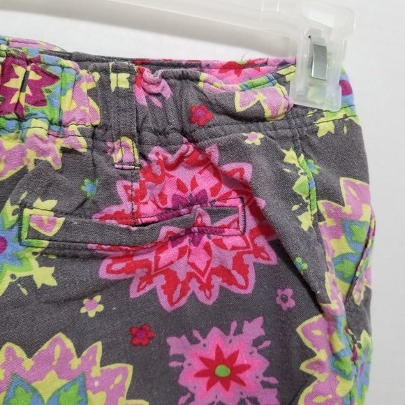 Old Navy shorts 14 Printed Linen Knight Time floral mandala print adjustable - Picture 10 of 16